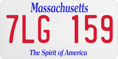 MA license plate 7LG159