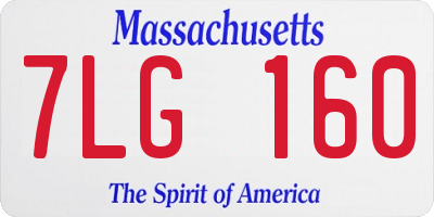 MA license plate 7LG160