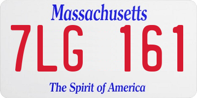 MA license plate 7LG161