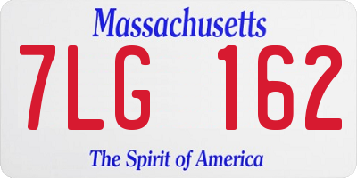 MA license plate 7LG162