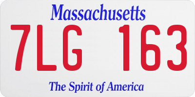 MA license plate 7LG163