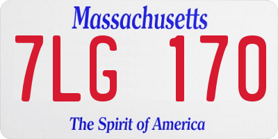 MA license plate 7LG170