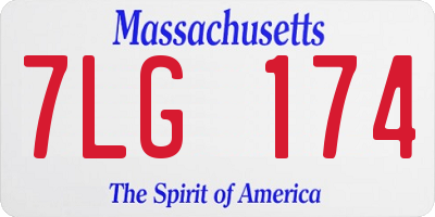MA license plate 7LG174