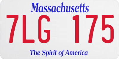 MA license plate 7LG175