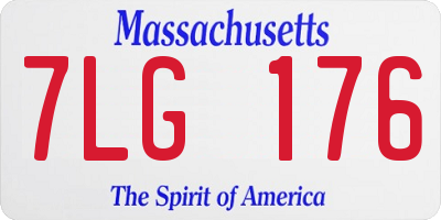 MA license plate 7LG176