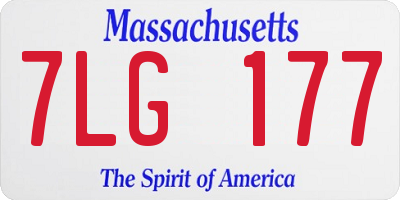 MA license plate 7LG177