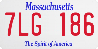 MA license plate 7LG186
