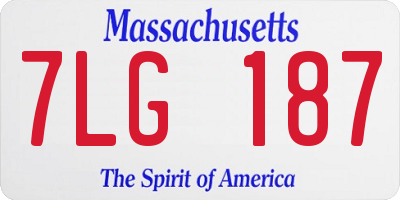 MA license plate 7LG187