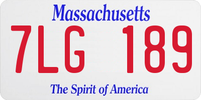 MA license plate 7LG189