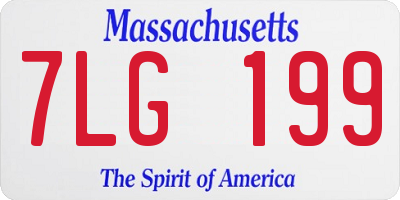 MA license plate 7LG199