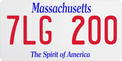 MA license plate 7LG200
