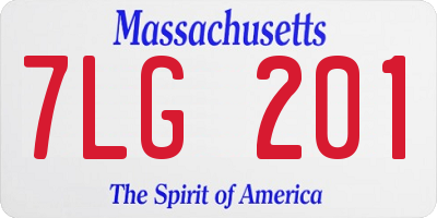 MA license plate 7LG201