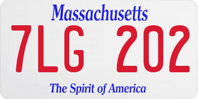 MA license plate 7LG202