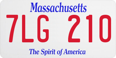 MA license plate 7LG210