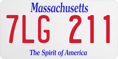MA license plate 7LG211