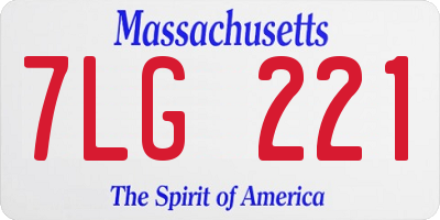 MA license plate 7LG221