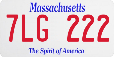 MA license plate 7LG222
