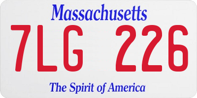 MA license plate 7LG226