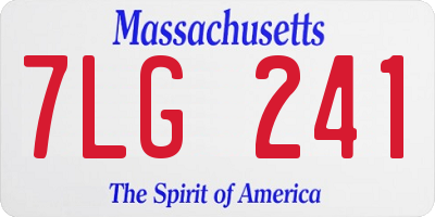 MA license plate 7LG241