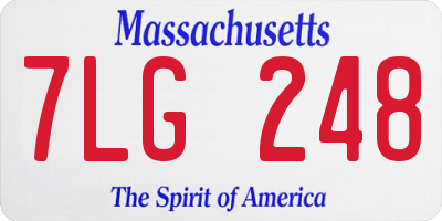 MA license plate 7LG248
