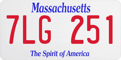 MA license plate 7LG251