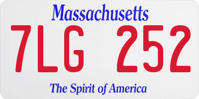 MA license plate 7LG252