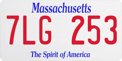 MA license plate 7LG253
