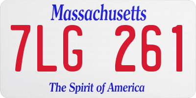 MA license plate 7LG261