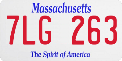MA license plate 7LG263