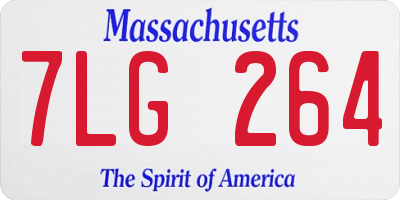 MA license plate 7LG264