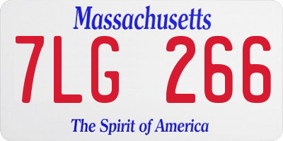 MA license plate 7LG266