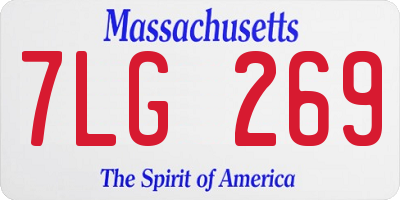 MA license plate 7LG269