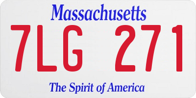 MA license plate 7LG271