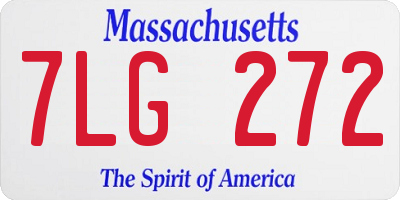 MA license plate 7LG272