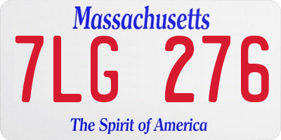 MA license plate 7LG276