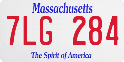 MA license plate 7LG284