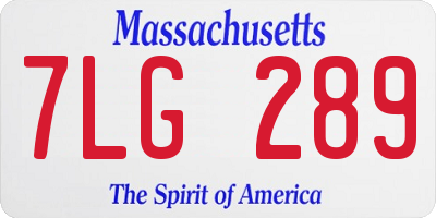 MA license plate 7LG289