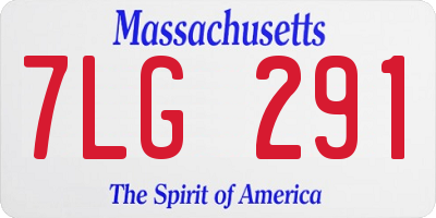 MA license plate 7LG291