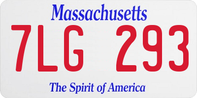 MA license plate 7LG293