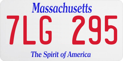 MA license plate 7LG295
