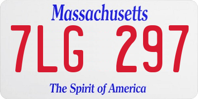MA license plate 7LG297