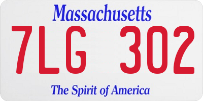 MA license plate 7LG302