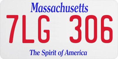 MA license plate 7LG306