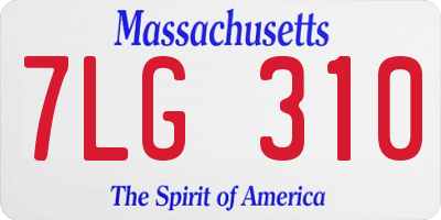 MA license plate 7LG310