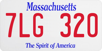 MA license plate 7LG320