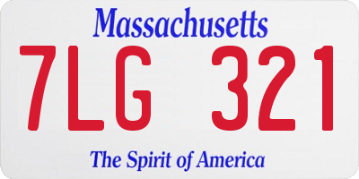 MA license plate 7LG321