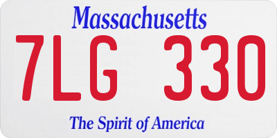 MA license plate 7LG330