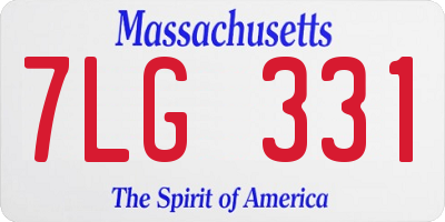 MA license plate 7LG331