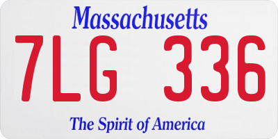 MA license plate 7LG336