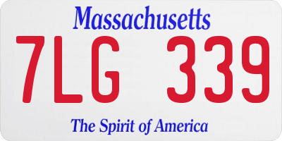 MA license plate 7LG339